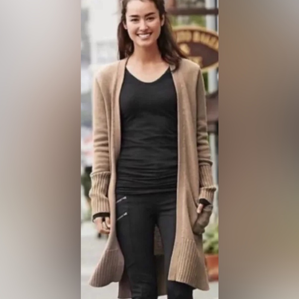 Athleta  Passage Open front cardigan  Gray  Large NWOT - Picture 10 of 13